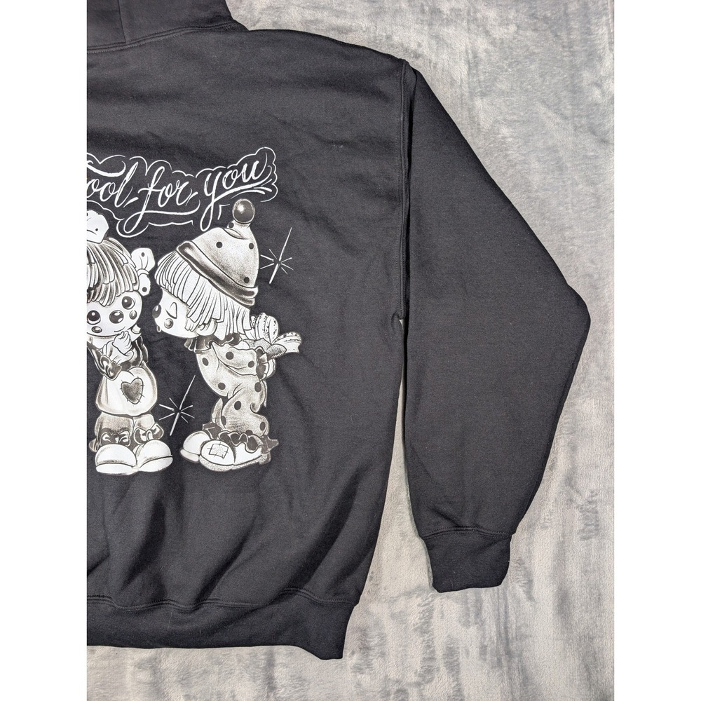 Gildan DryBlend Men Large Black Fool For You Clown Graphic Pullover Hoodie Size - Picture 12 of 14